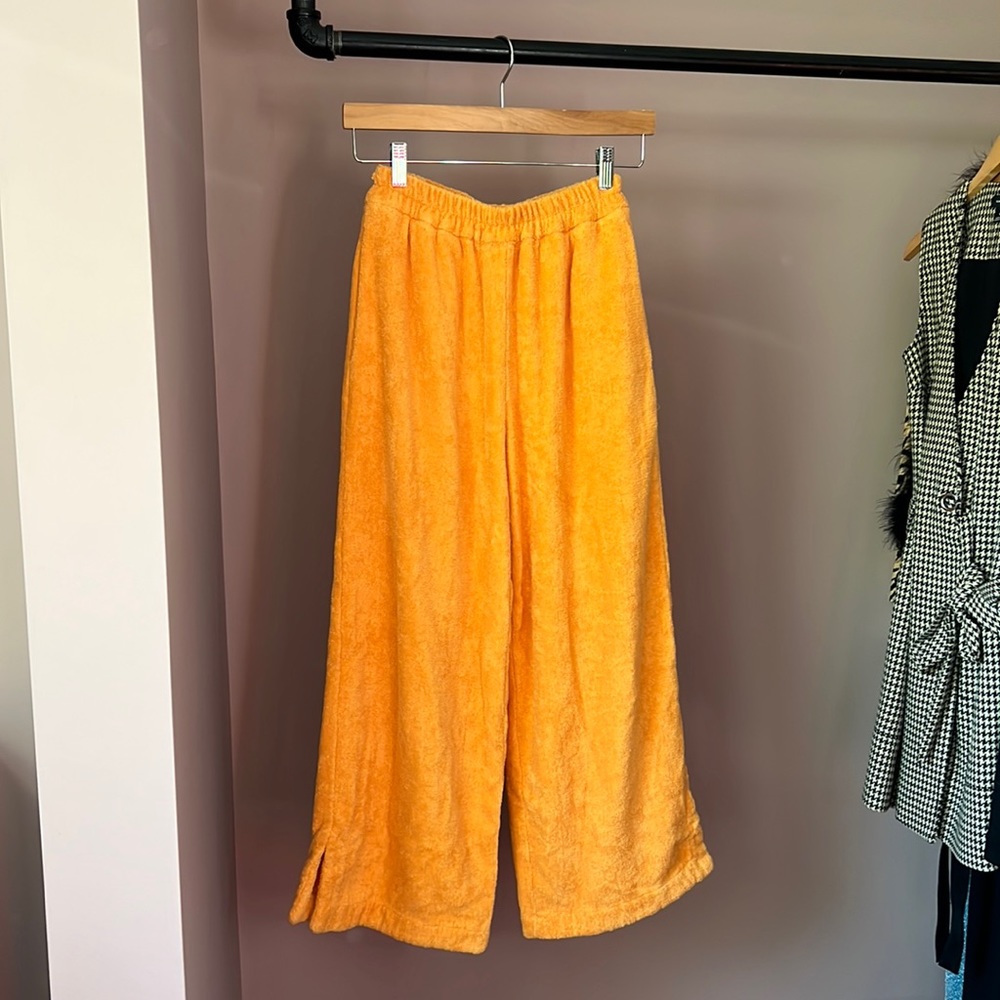 NWOT Terry Orange Pants